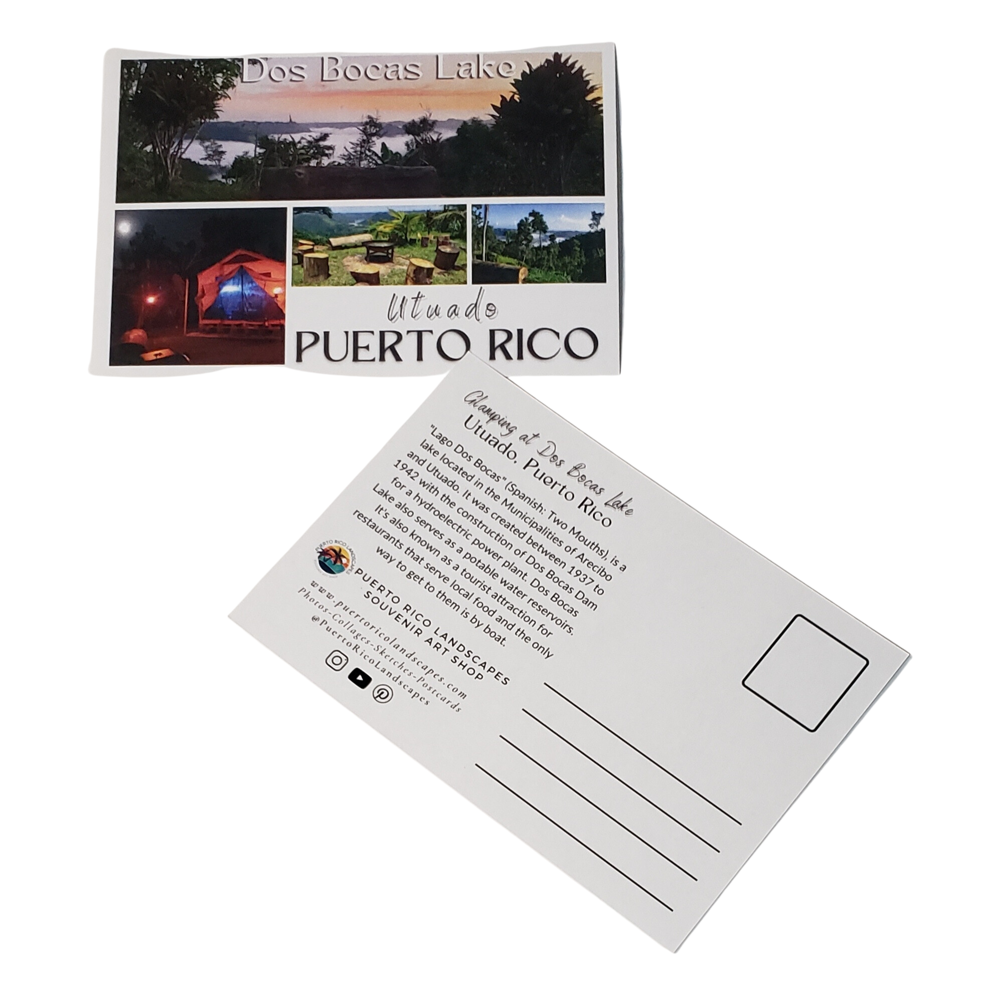 Glamping Dos Bocas Lake Mail Postcard